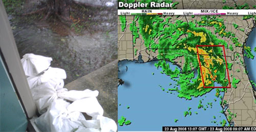Tropical Storm Fay Sandbags