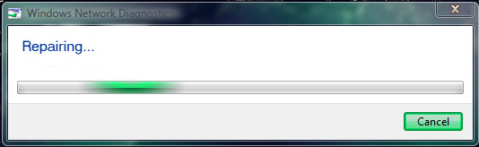 Windows Vista Repairing Internet Connection