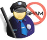 No spam around here Mr. Officer