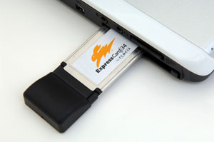 ExpressCard being plugged in