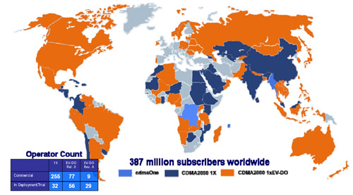 EVDO World Map